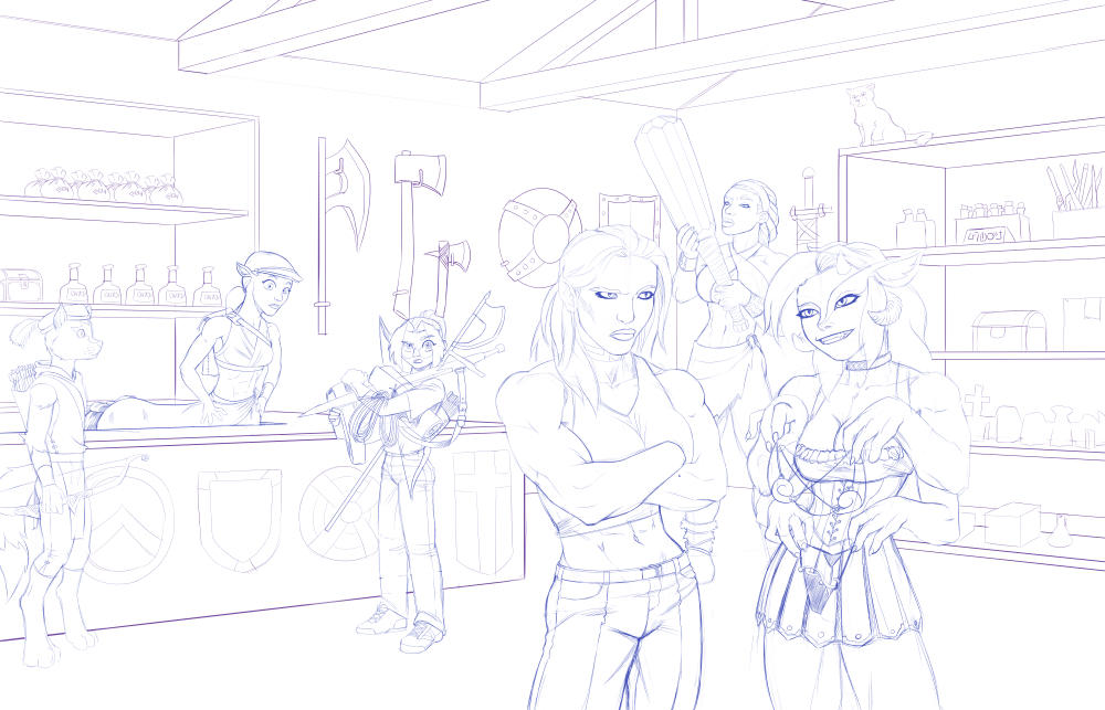Fantasy sojourn pencils by DaveBarrack