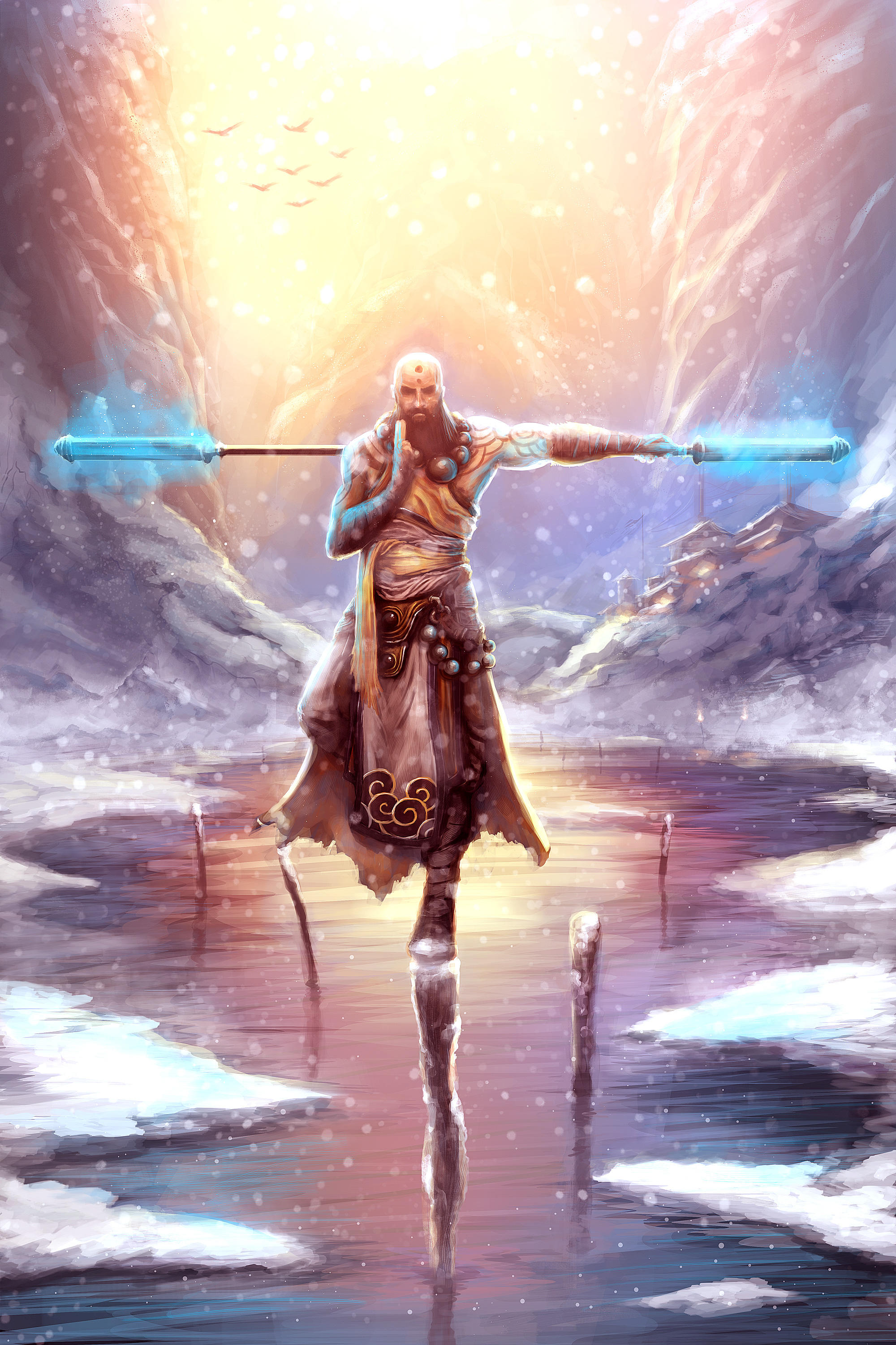 Golden Hour Monk by slipled