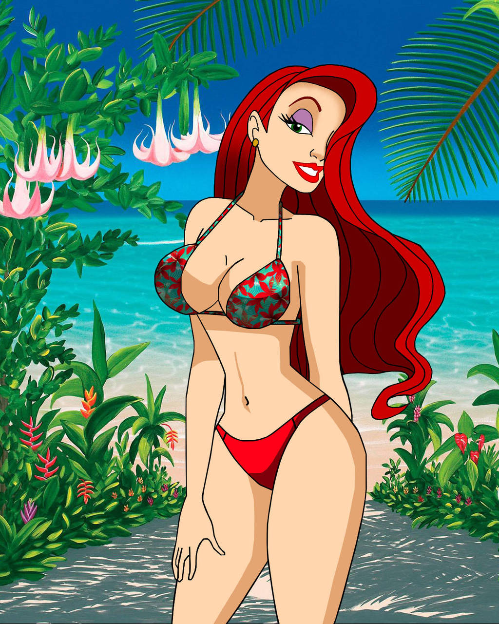 Jessica Rabbit in a bikini by carlshocker on DeviantArt