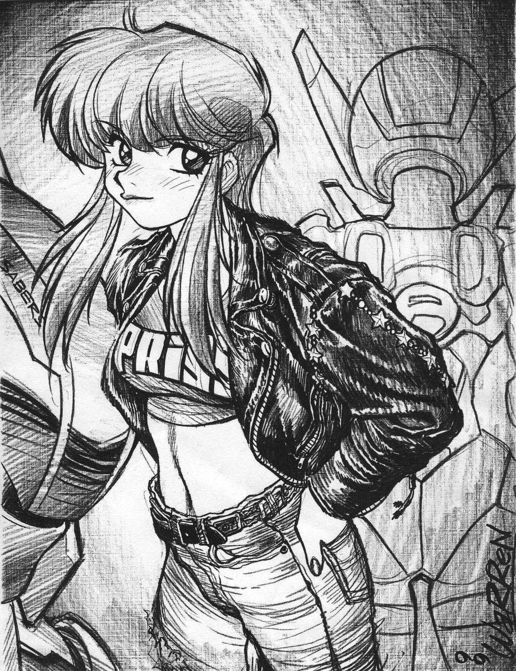 '99 Priss from BUBBLEGUM CRISIS sketch by AdamWarren