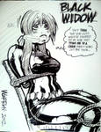THE AVENGERS' BLACK WIDOW con sketch by AdamWarren