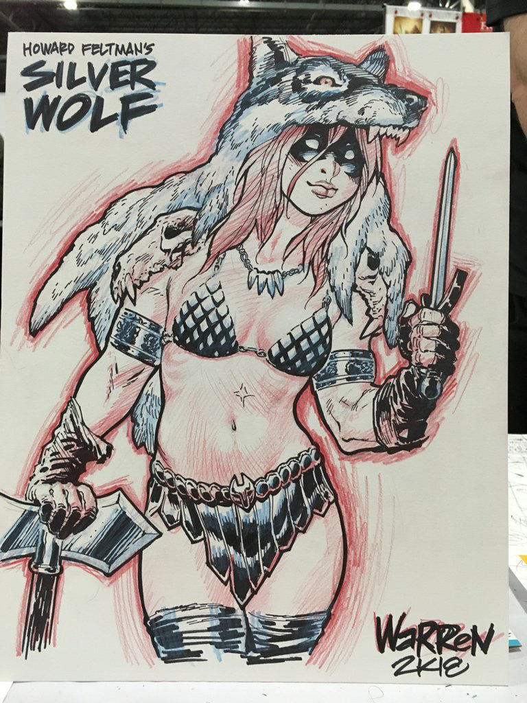 OC con sketch from Motor City Comic-Con by AdamWarren