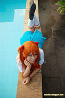 Asuka at the pool by plu-moon
