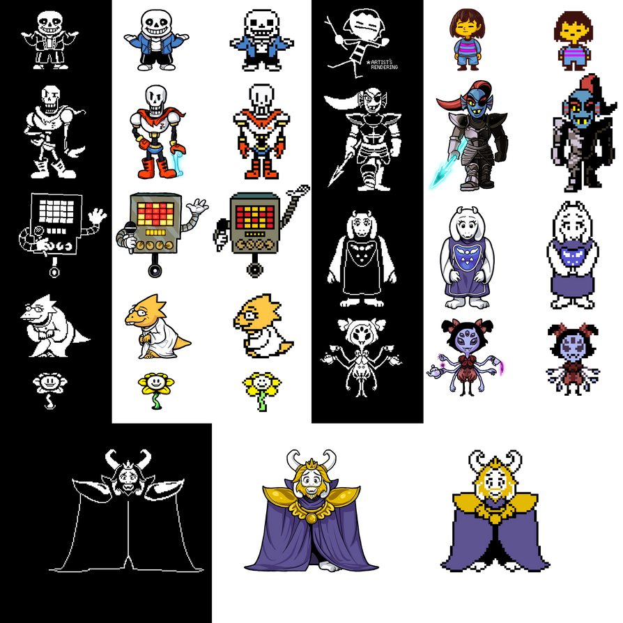 Undertale Combined Sprites by ZanderRobinson on DeviantArt
