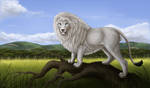 Commission: Rakeesh the White Lion by DeyVarah