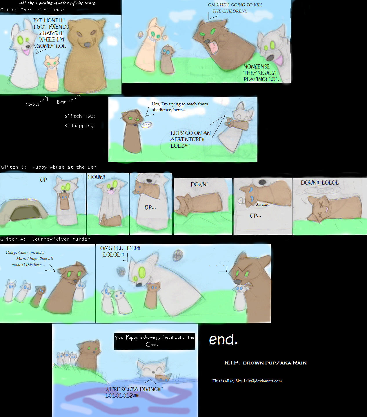 WolfQuest mate glitches by The-Skykian-Archives