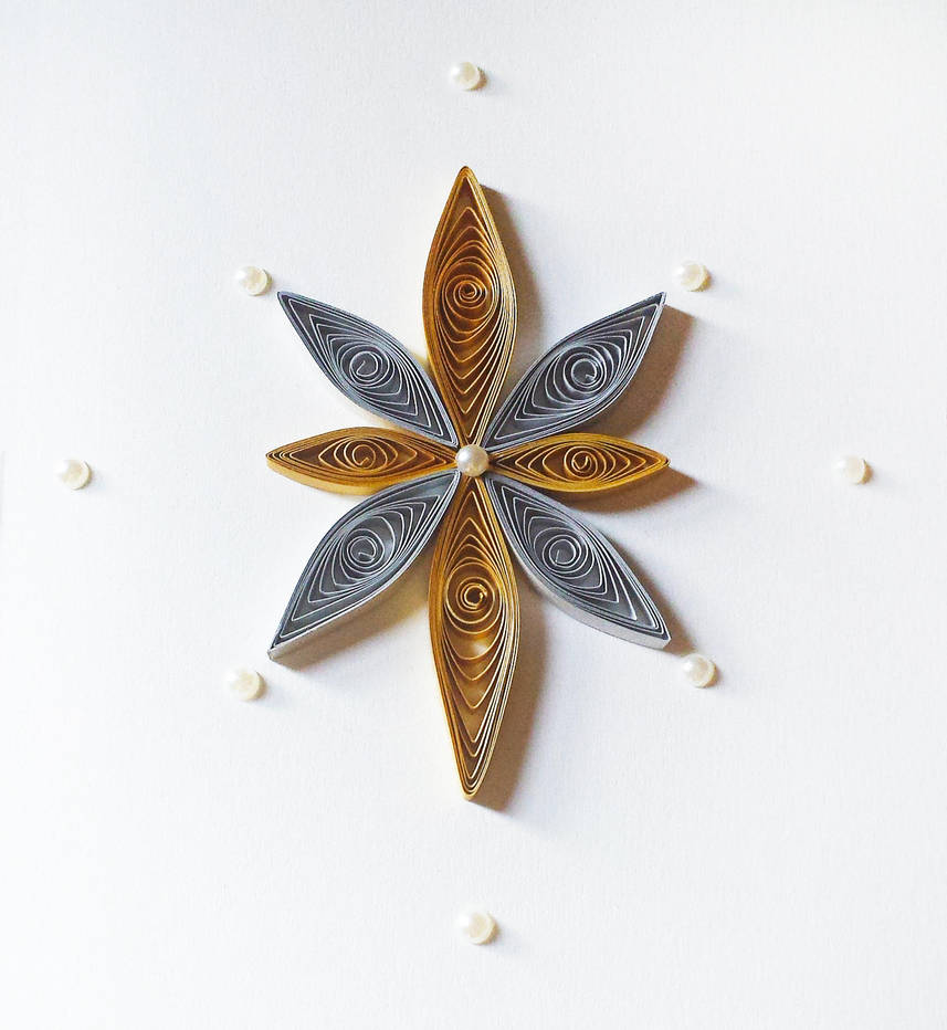 Quilled Christmas card star by DressToQuill on DeviantArt