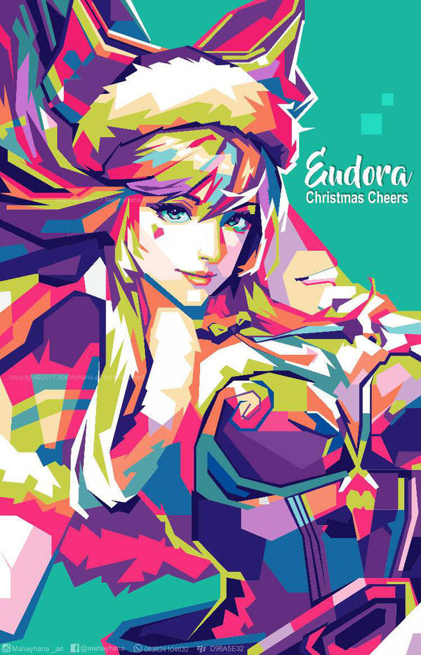 Eudora Christmas Cheers Mobile Legend Wpap By Mahayhana On Deviantart