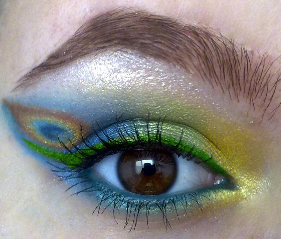 request: peacock inspired look by KatelynnRose
