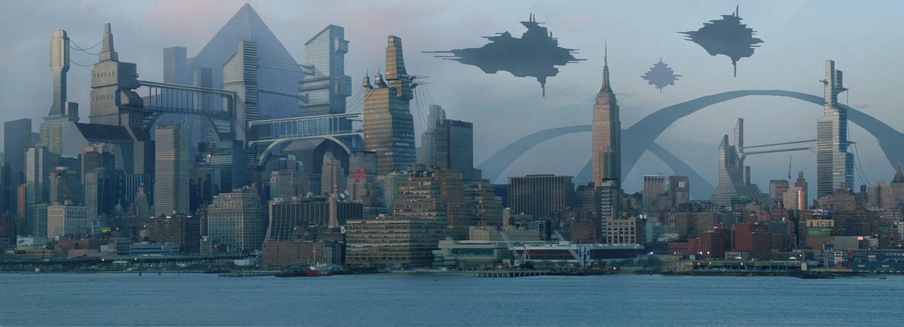future cityscape concept WIP 5 by toiletbear