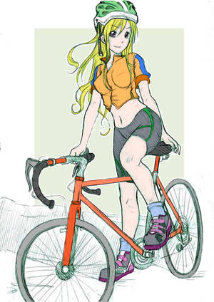 chica ciclista sketch by revista-paradoja chica ciclista sketch by revista-paradoja