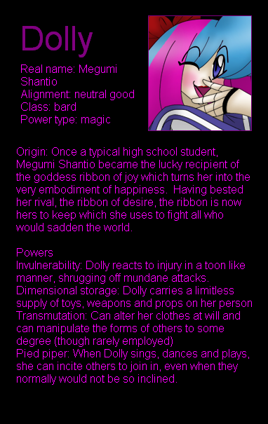 Dolly character sheet/interview by LordTHawkeye