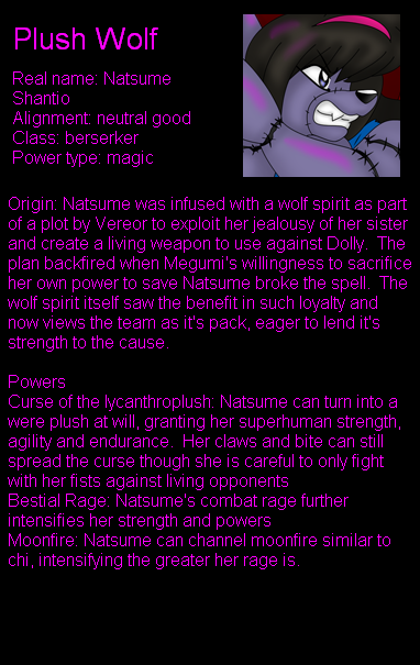 Plush Wolf bio by LordTHawkeye