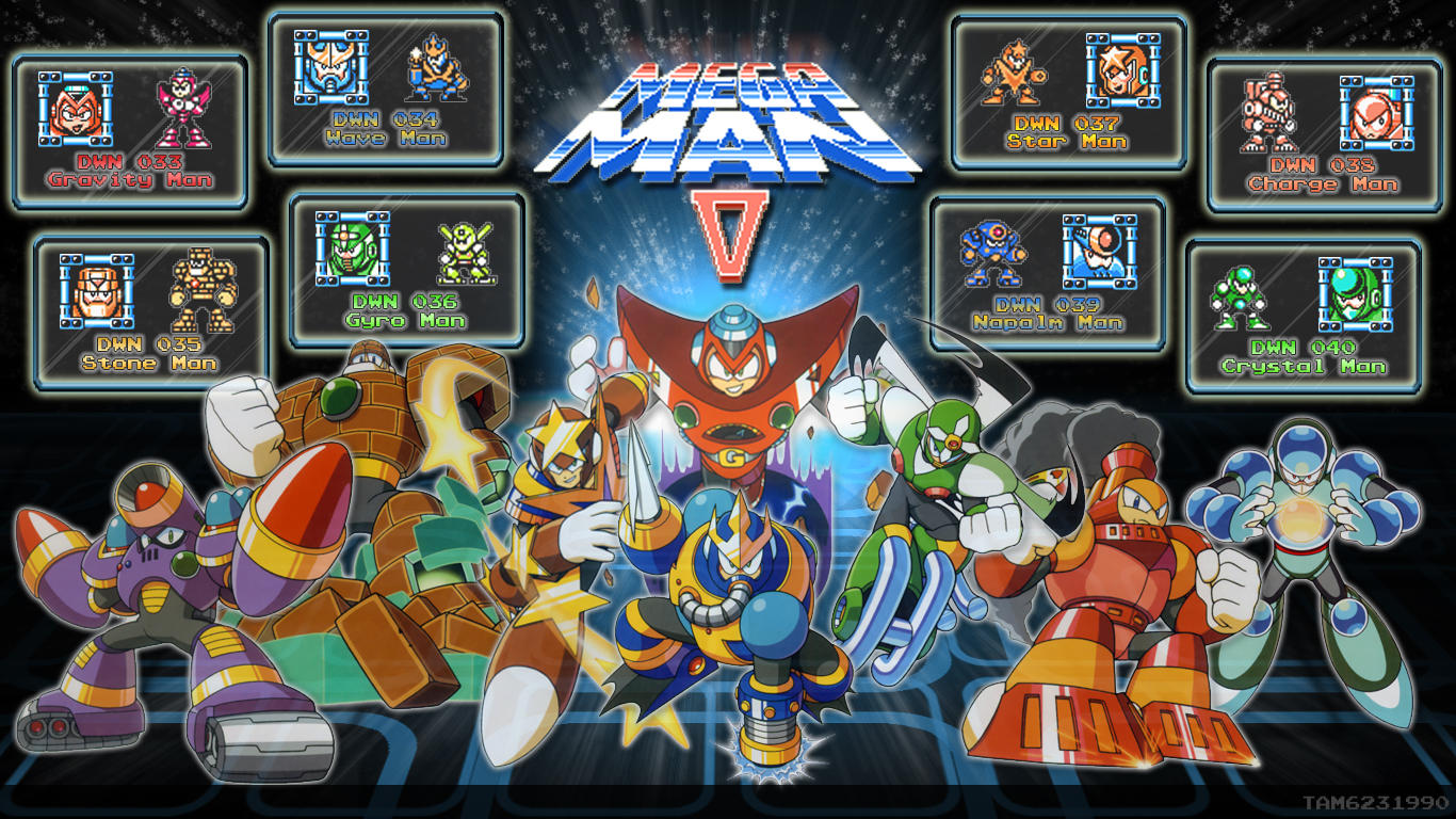 Megaman 5 wallpaper 16:9 by tam6231990