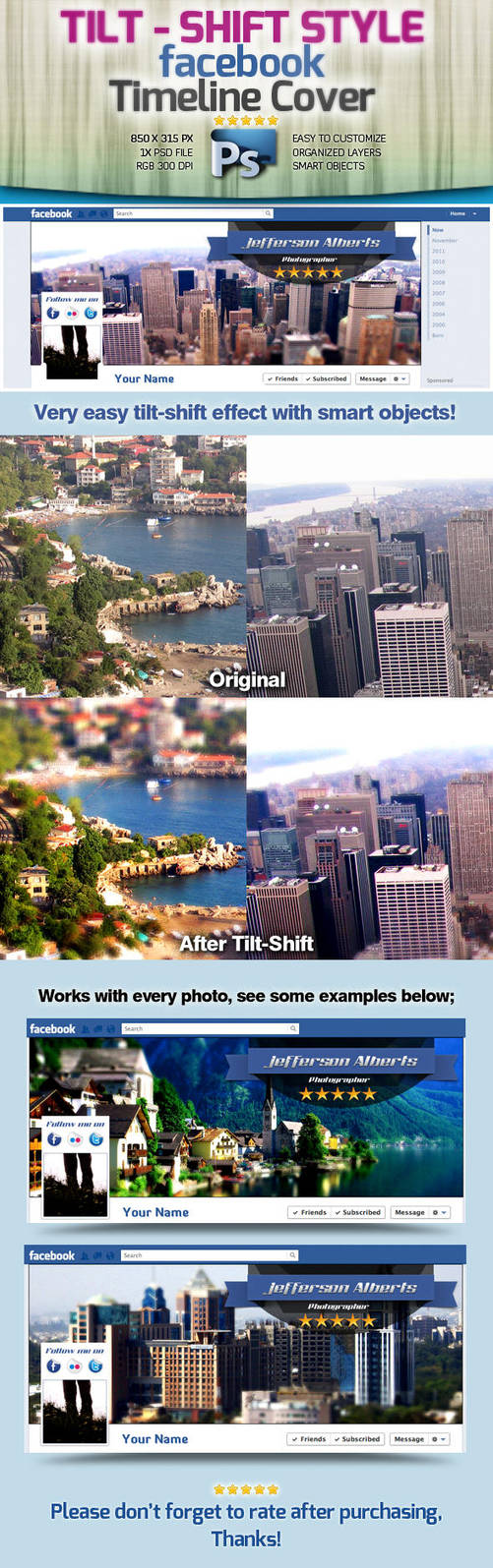 Tilt-Shift Style Facebook Timeline Cover -PSD- by squizmo