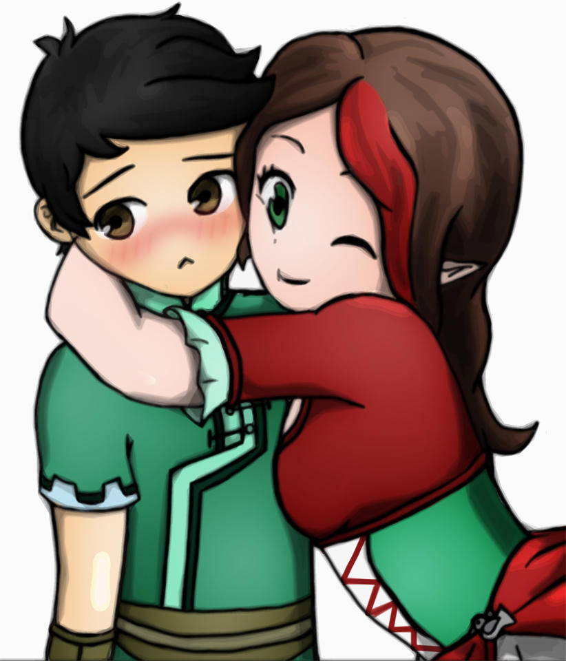 Aelwen and Gerel (Chibi Form!) by CaiusNelson