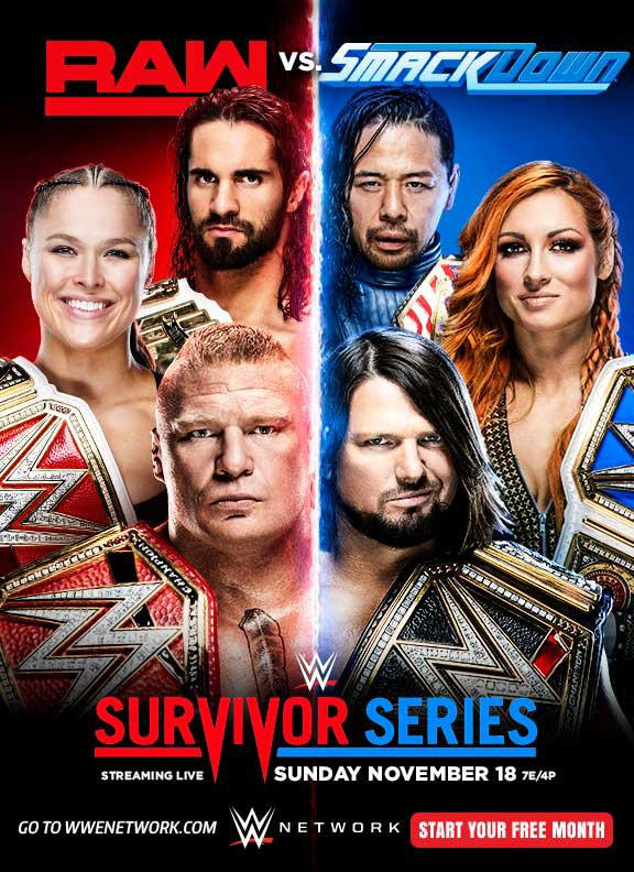 WWE Survivor Series 2018 Poster By SethJutt by sethjutt on DeviantArt