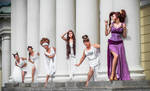 Megara and muses by Usagi-Tsukino-krv