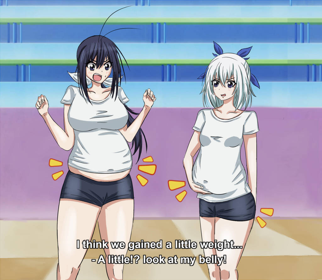 Keijo!!!!!!!! anime weight gain!!!! by bellywg on DeviantArt