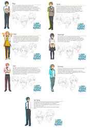 Shounen Competitive Drawing- Character Sheets by Cioccolatodorima