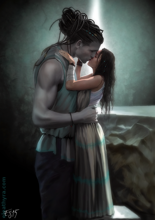 The girl and the giant by eleathyra
