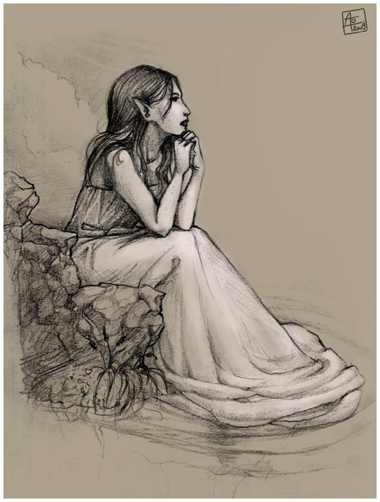 By the elven lake by AonikaArt