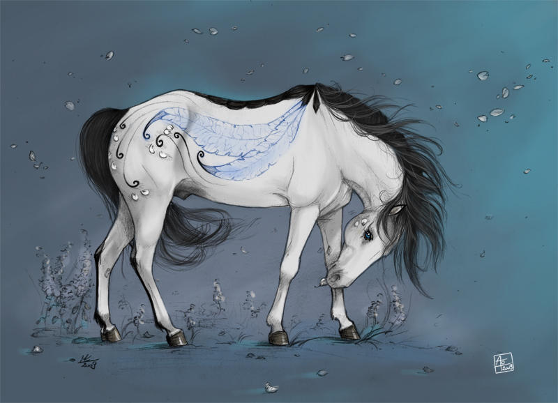 Snow dragon by AonikaArt