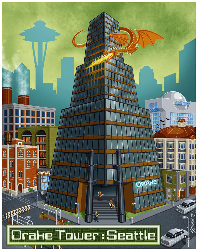G88 - Drake Tower : Seattle by Shannanigan