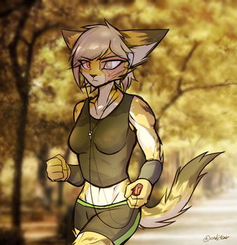 Autumn Jog by oLEEDUEOLo