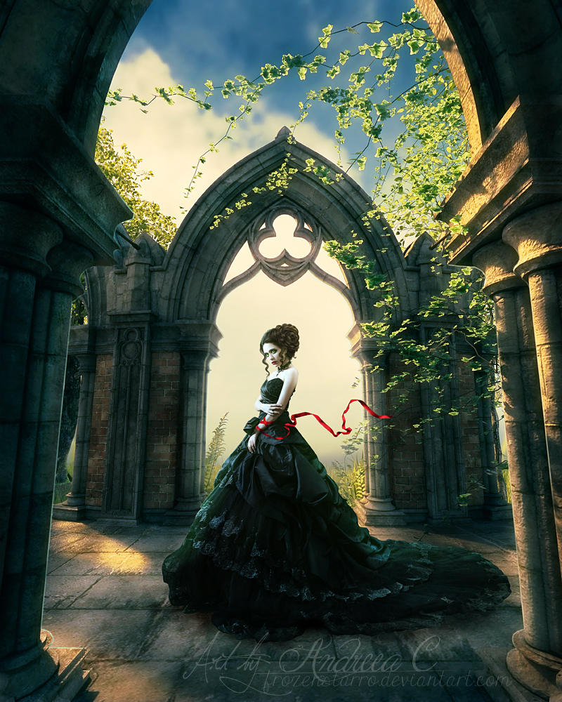 The girl with the red ribbon by FrozenStarRo