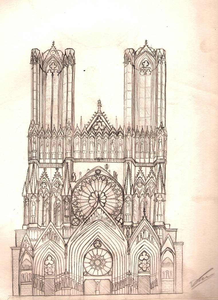 notre dame cathedral - sketch by shinnyhell on DeviantArt