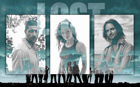 LOST with Jack Kate and Sawyer by grafxguye