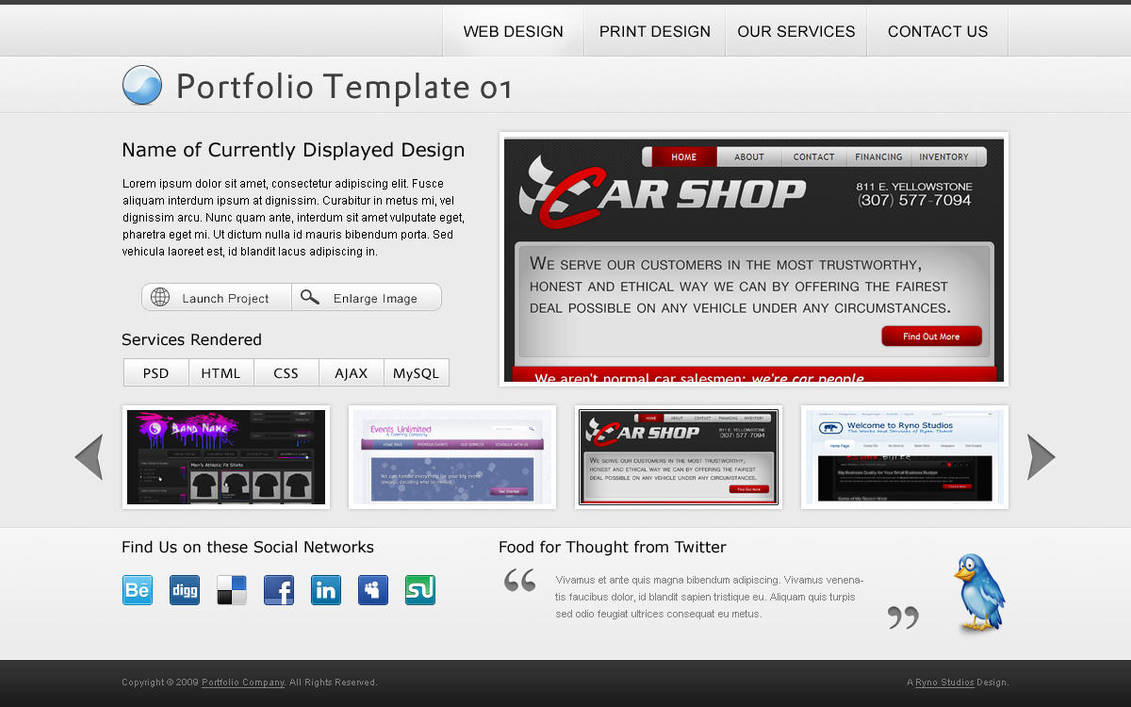 Portfolio Template 01 by rthaut