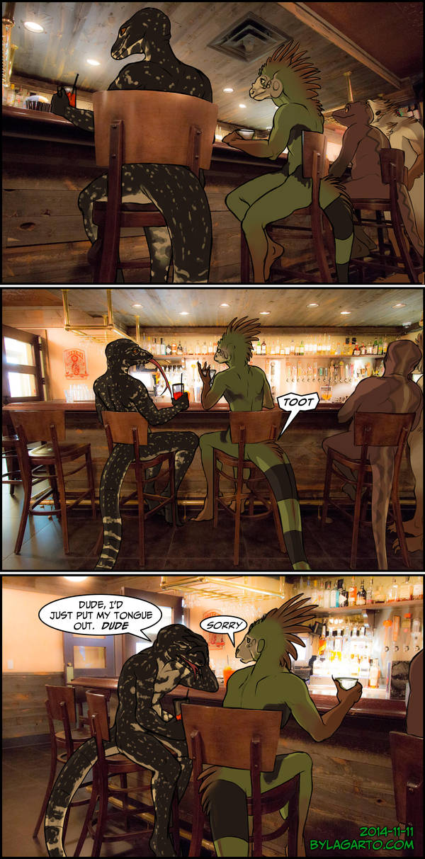 2 Lizards in a Bar by ByLagarto