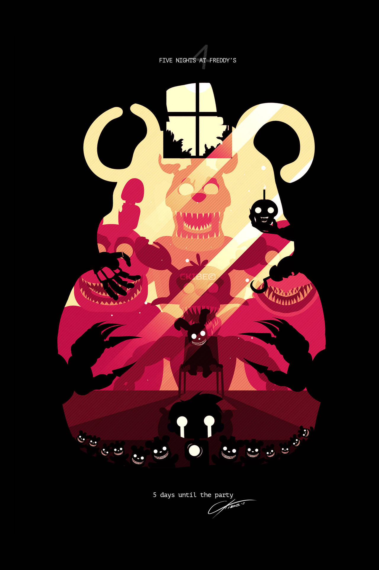 POSTER - Five nights at Freddy's 4 (RED) by CKibe