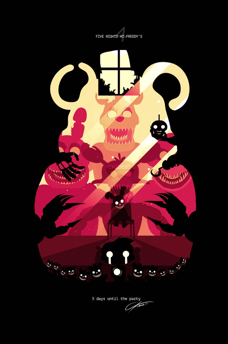 POSTER - Five nights at Freddy's 4 (RED) by CKibe