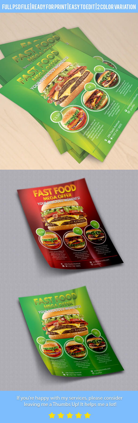fastfood flyer restaurant flyers
