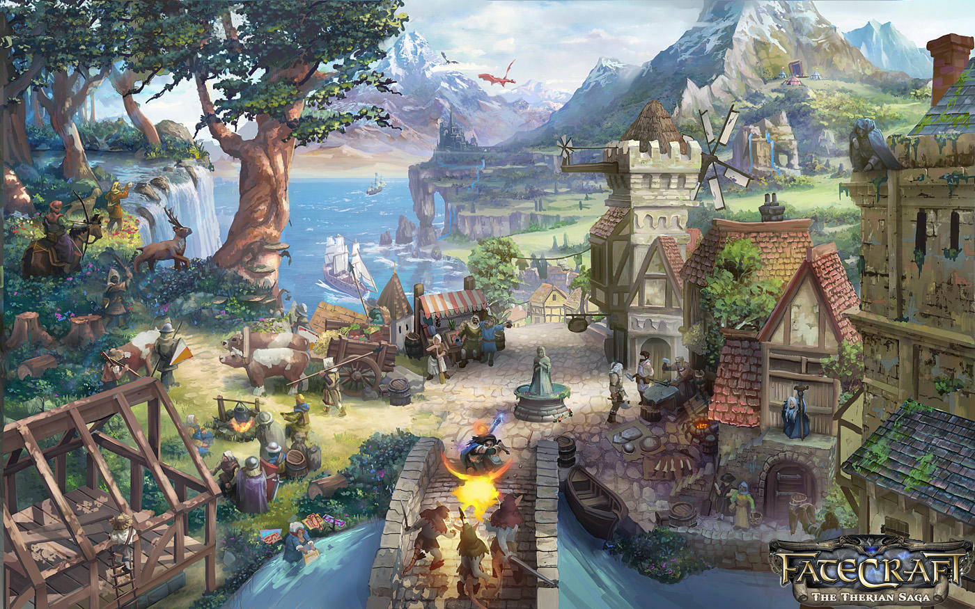 Fatecraft, The Therian Saga splashpage by TylerEdlinArt
