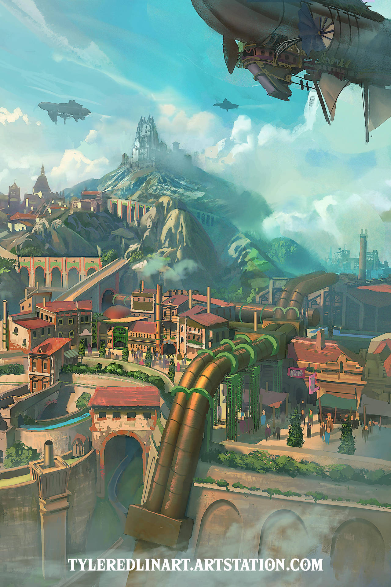 industrial city by TylerEdlinArt