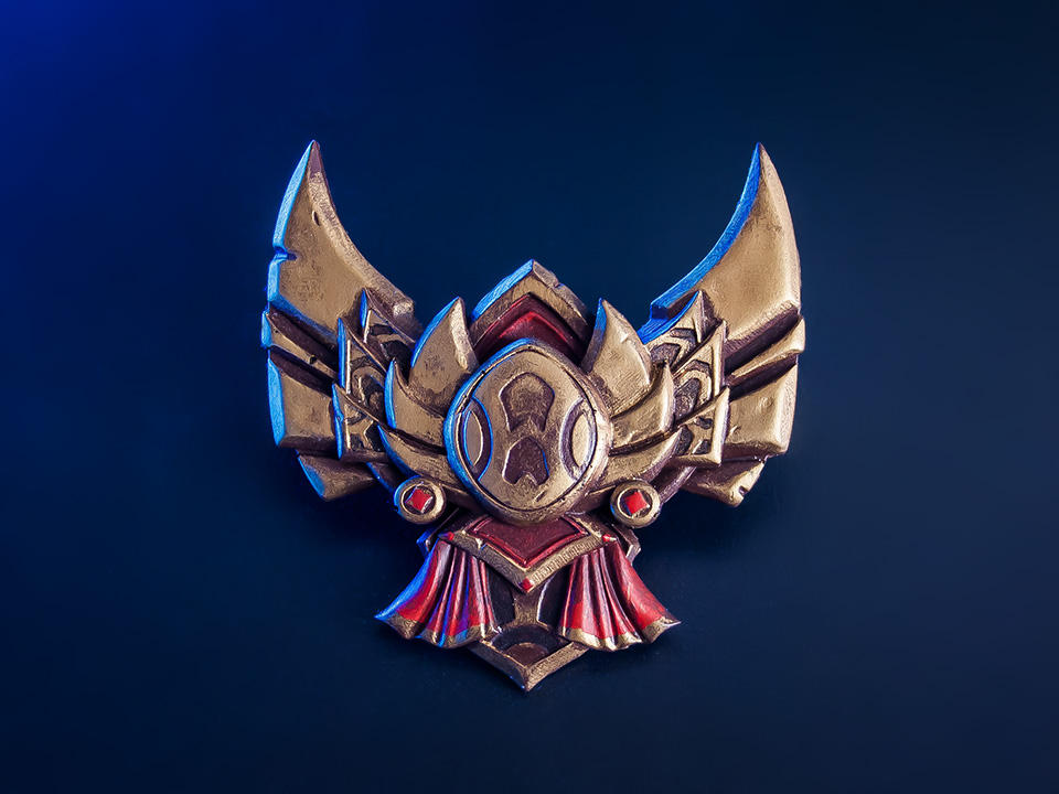 League of Legends Gold Badge Pin by blackmaskedfox