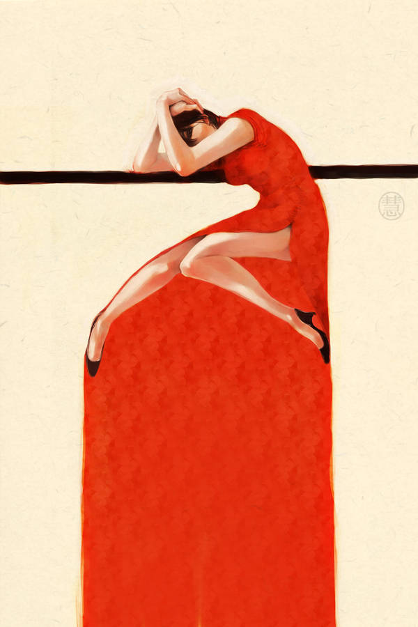 china: red wall by hhhwei