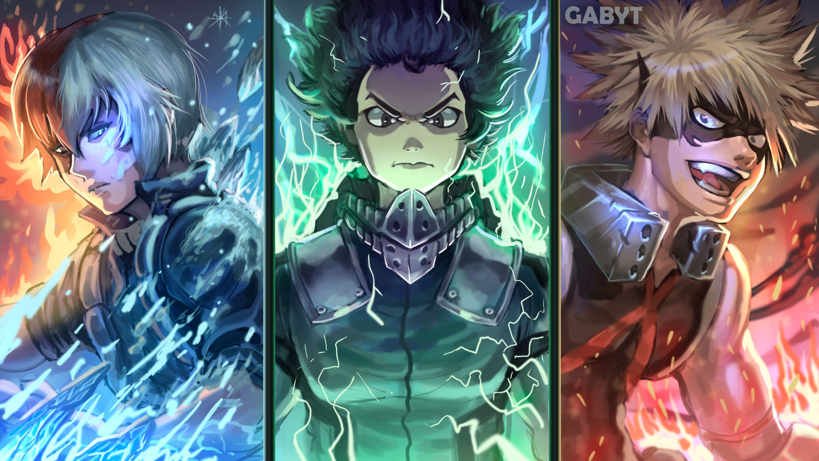 BOKU NO HERO ACADEMIA BAKUGOU/TODOROKI/MIDORIYA by Y