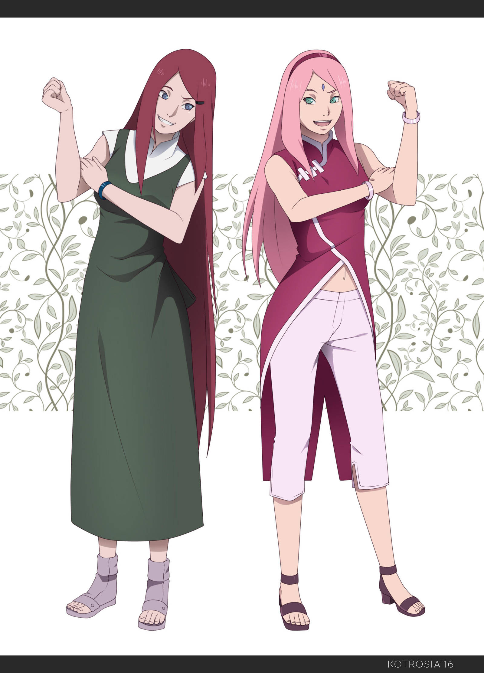 Kushina and Sakura by Kotrosia on DeviantArt