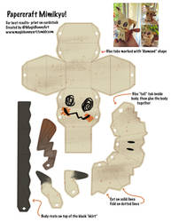 Mimikyu Papercraft Template by MagicBunnyArt