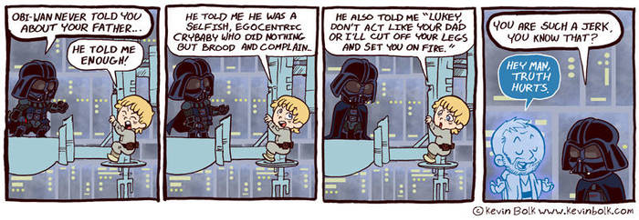 Star Wars Funnies: Darth Vader by kevinbolk