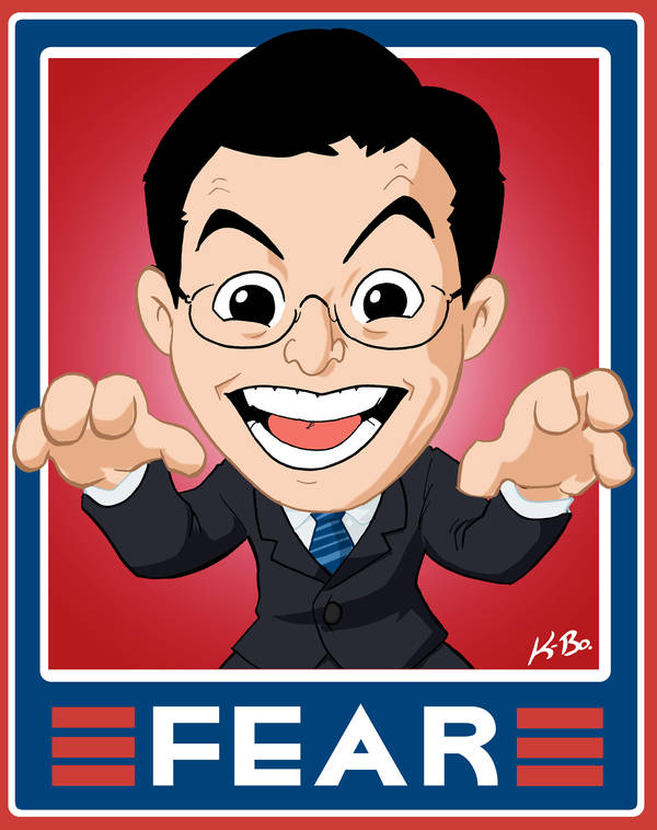 Stephen Colbert 'Fear' Sign by kevinbolk