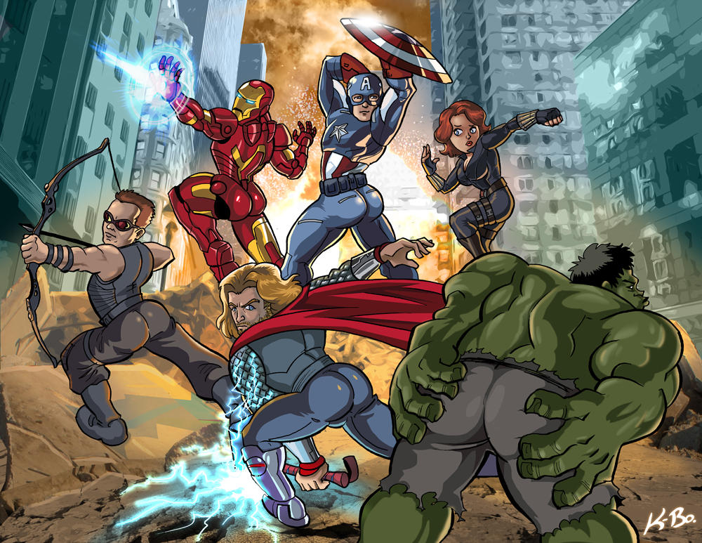Avengers Booty Ass-emble by kevinbolk