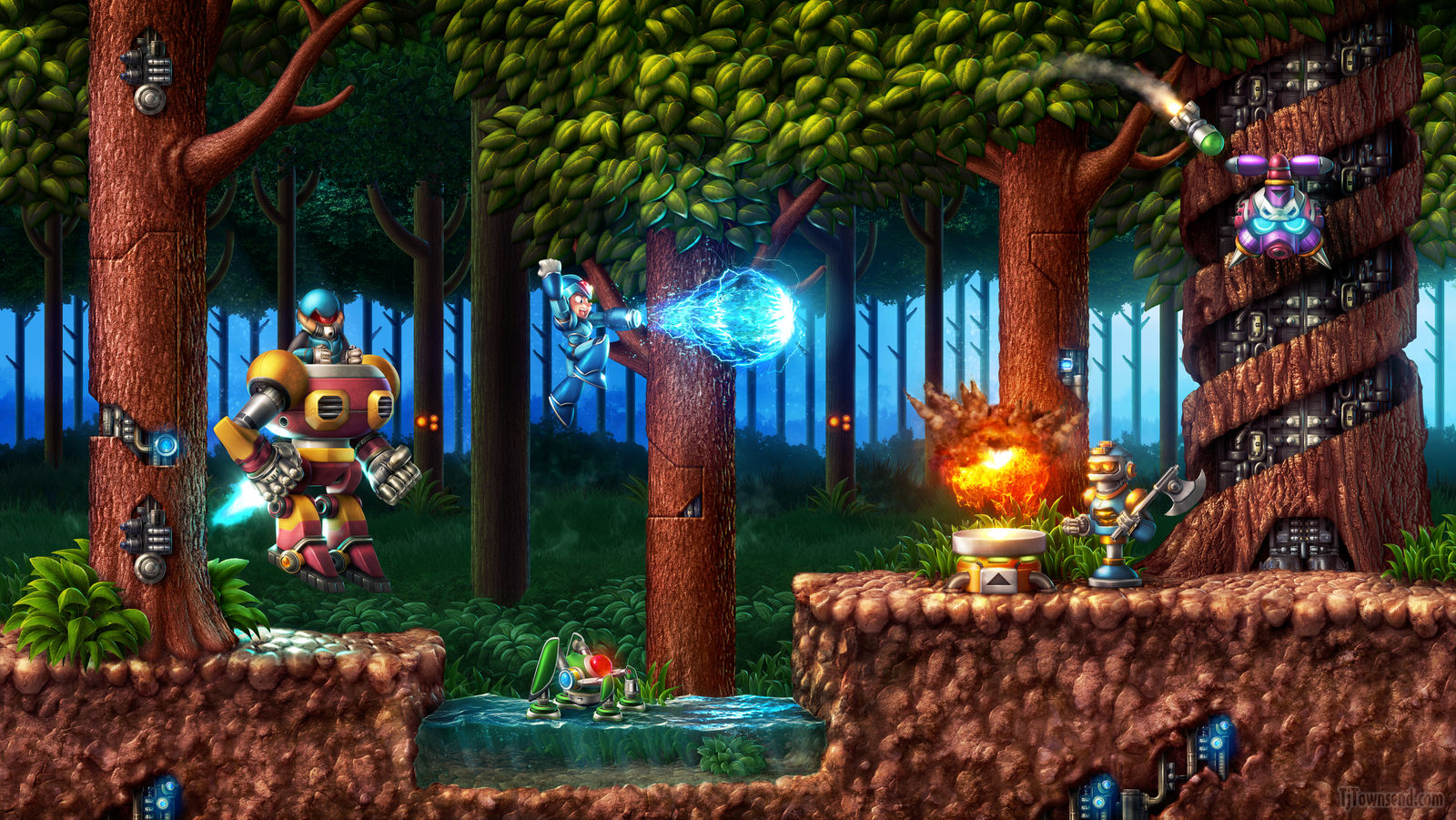 Mega Man X - Sting Chameleon's Stage by Elemental79