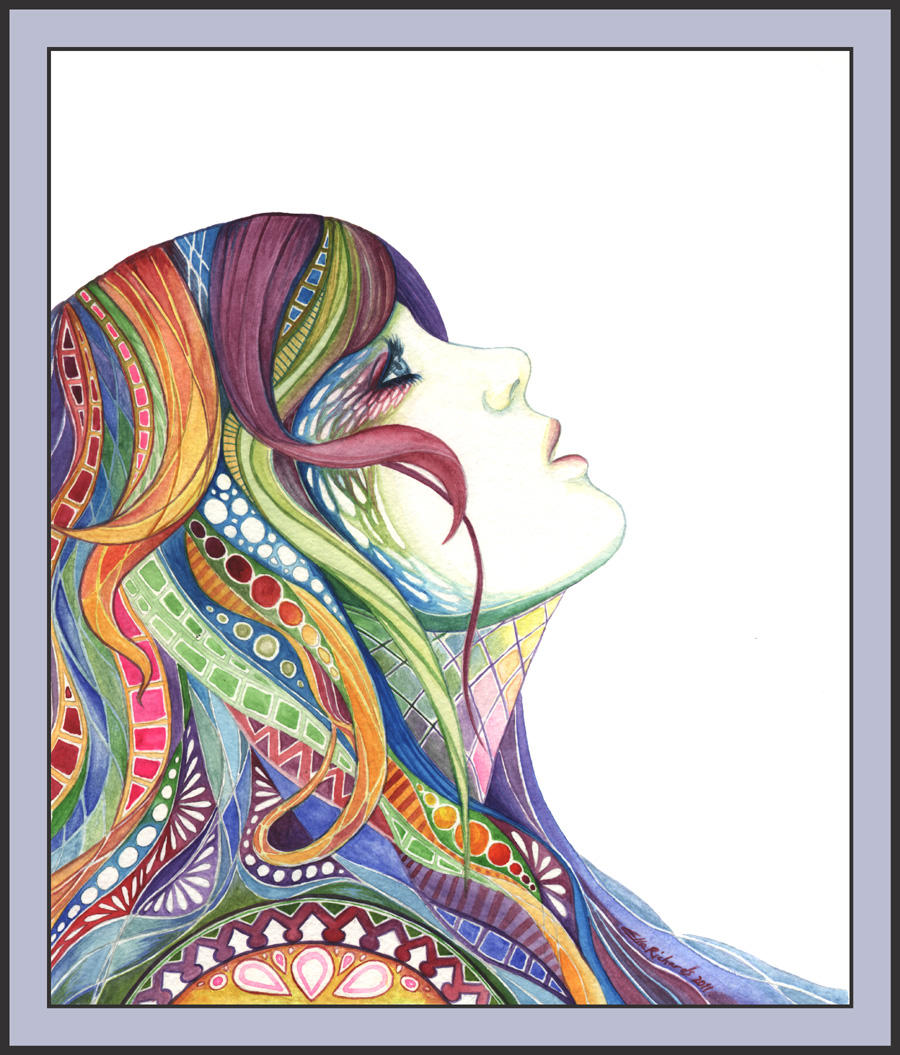 Patterns In Her Hair 2 by DragonTreasureArt