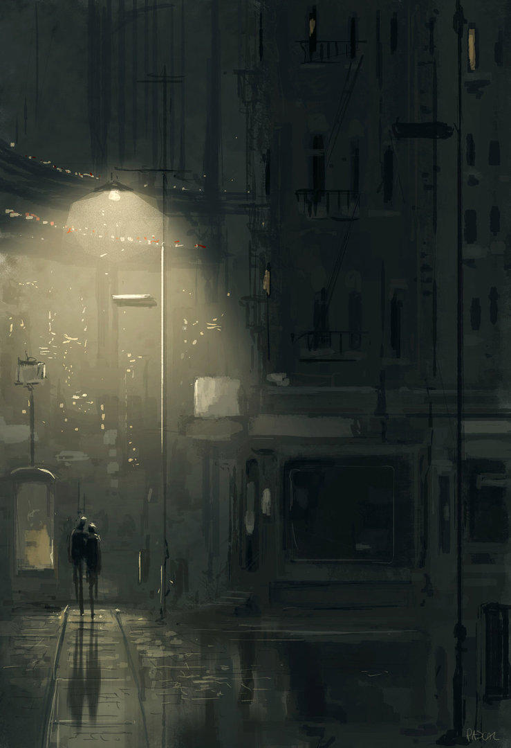 Late One Night We Were Walking Back Together And by PascalCampion